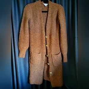 Cozy Women's Long Chocolate Colored Sweater